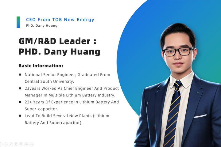 PhD. Dany Huang - Batareya ishlab chiqarish bo'yicha mutaxassis va TOB New En...